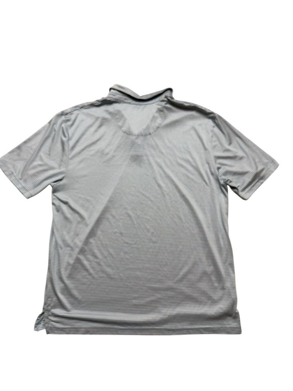 Jack Nicklaus Golf Polo Shirt Mens L Blue Stripe Stretch Performance - Picture 3 of 6